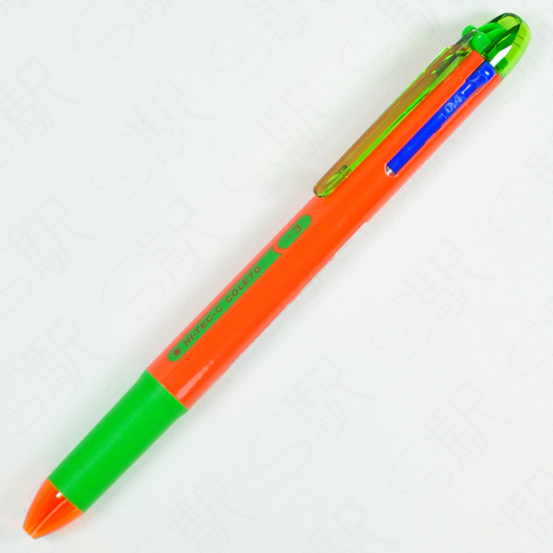 Pilot Hi-Tec-C Coleto 3-Slot Pen Holder with 0.4mm Refills (80's Retro Series) - Dancing Orange